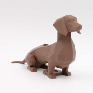 Portapenne Lowpoly Bassotto - immagine 2