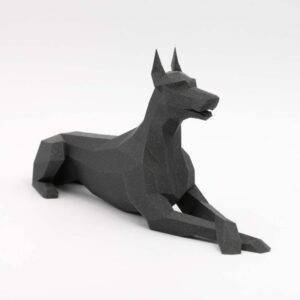 Lowpoly Doberman Sdraiato - immagine 1