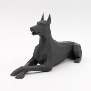 Lowpoly Doberman Sdraiato - immagine 2