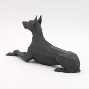 Lowpoly Doberman Sdraiato - immagine 4